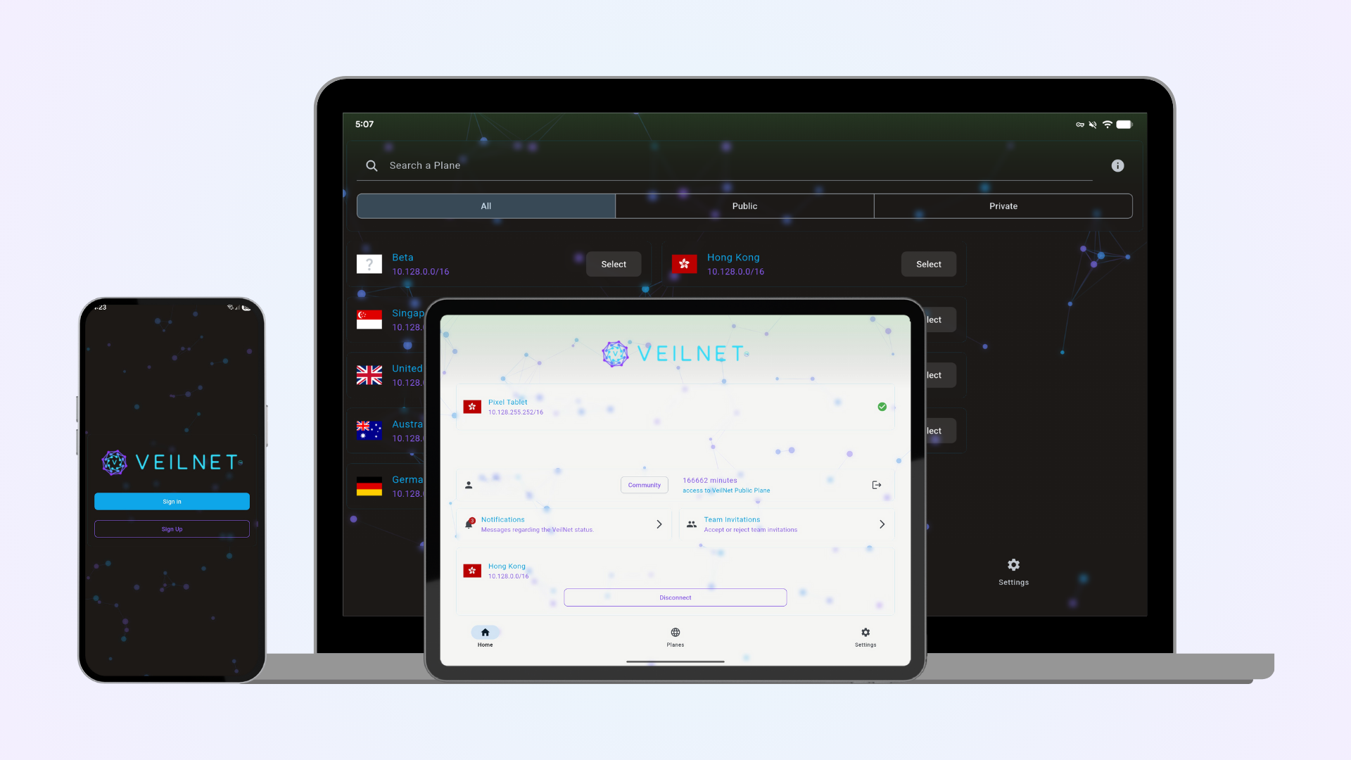 VeilNet Conflux GUI Application