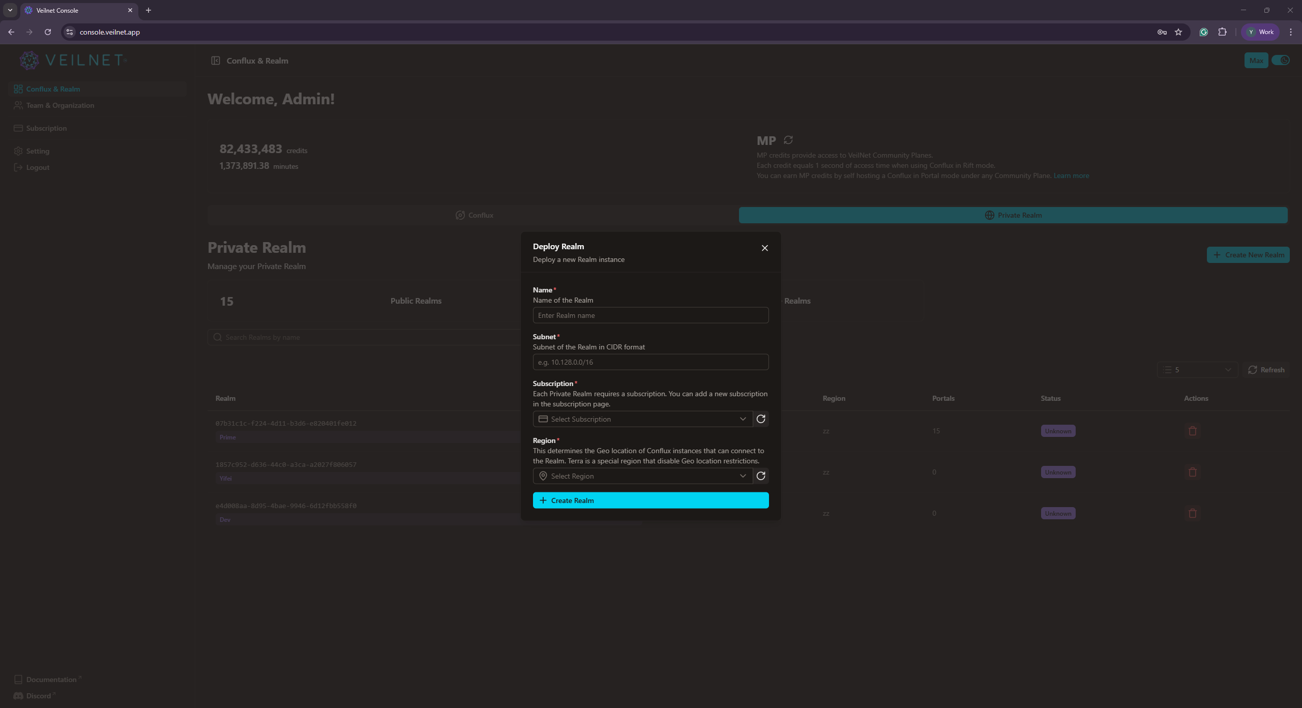 Generate a registration token