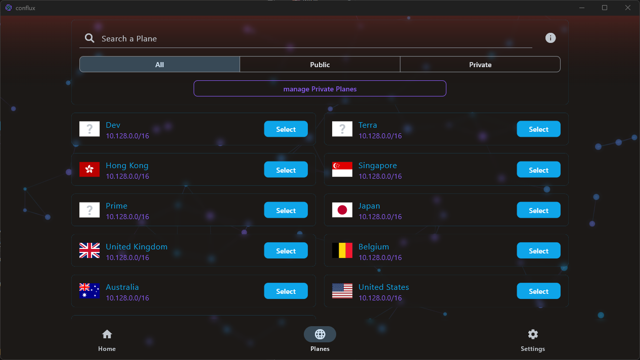 Windows Select Plane